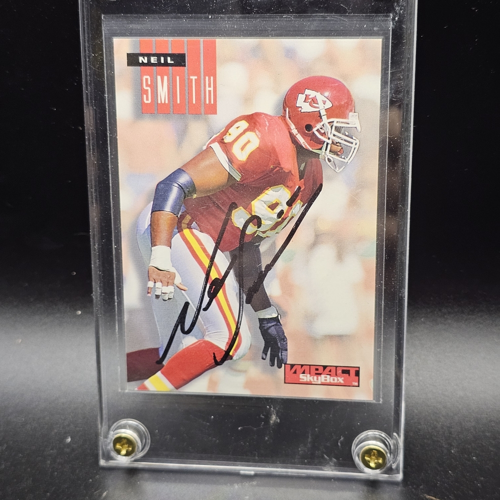 NEIL‎ SMITH KANSAS CITY CHIEFS SIGNED AUTOGRAPHED 1994 SKYBOX IMPACT CARD #124